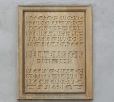 Pamätná tabuľa Béla Bartók