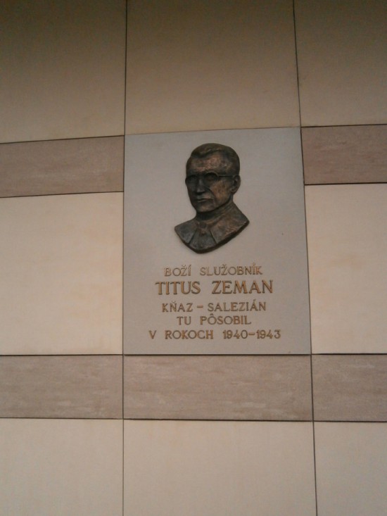 Pamätná tabuľa Titus Zeman