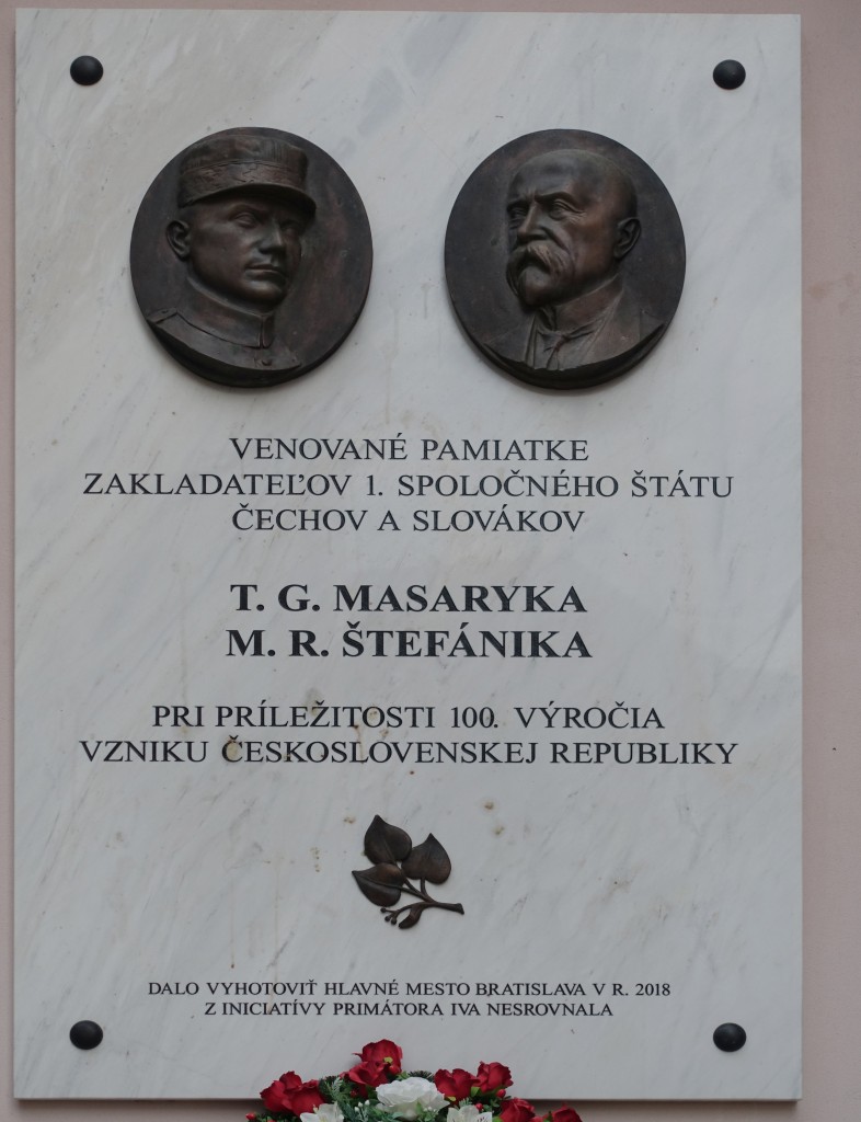 Tabuľa T.G.Masaryka a Milana Štefánika